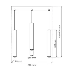 Lampa wisząca HUDSON WHITE 3xGU10 (MLP8799) - Milagro