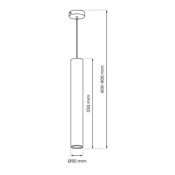 Lampa wisząca HUDSON WHITE 1xGU10 (MLP8798) - Milagro