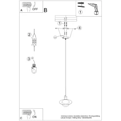Lampa wisząca HYPERION 1 biały (SL.1356) - Sollux Lighting