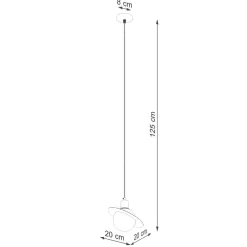 Lampa wisząca HYPERION 1 czarny (SL.1358) - Sollux Lighting