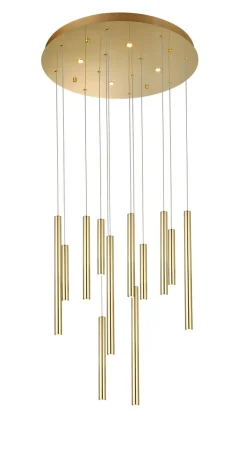 Lampa wisząca ILIOS 12 PENDANT 3-STEP DIMM Złoty (AZ5745) - Azzardo