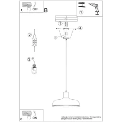 Lampa wisząca INDY biała (SL.1323) - Sollux Lighting