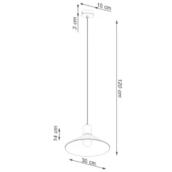 Lampa wisząca JAGA biała (SL.1319) - Sollux Lighting