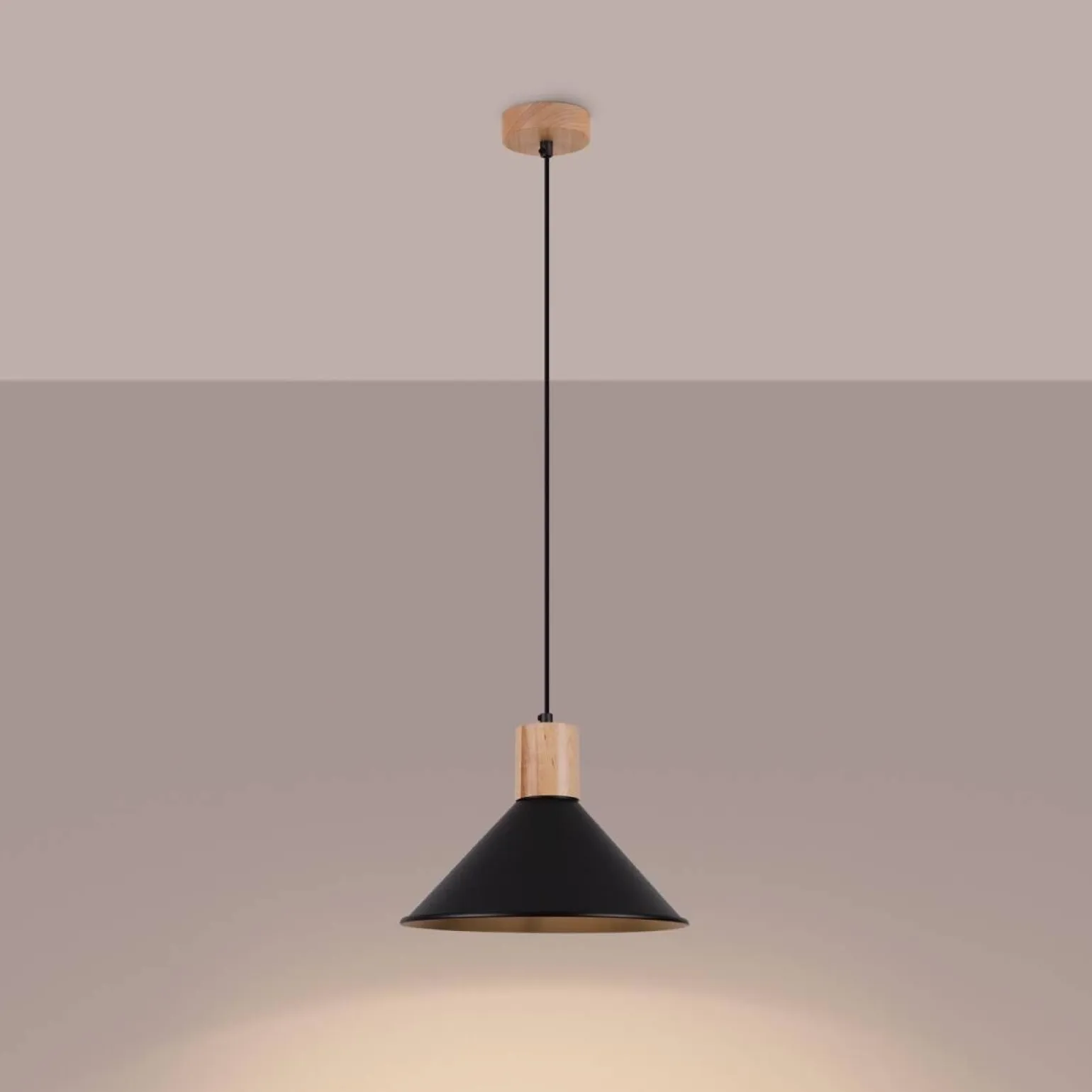 Lampa wisząca JAGA czarna (SL.1320) - Sollux Lighting