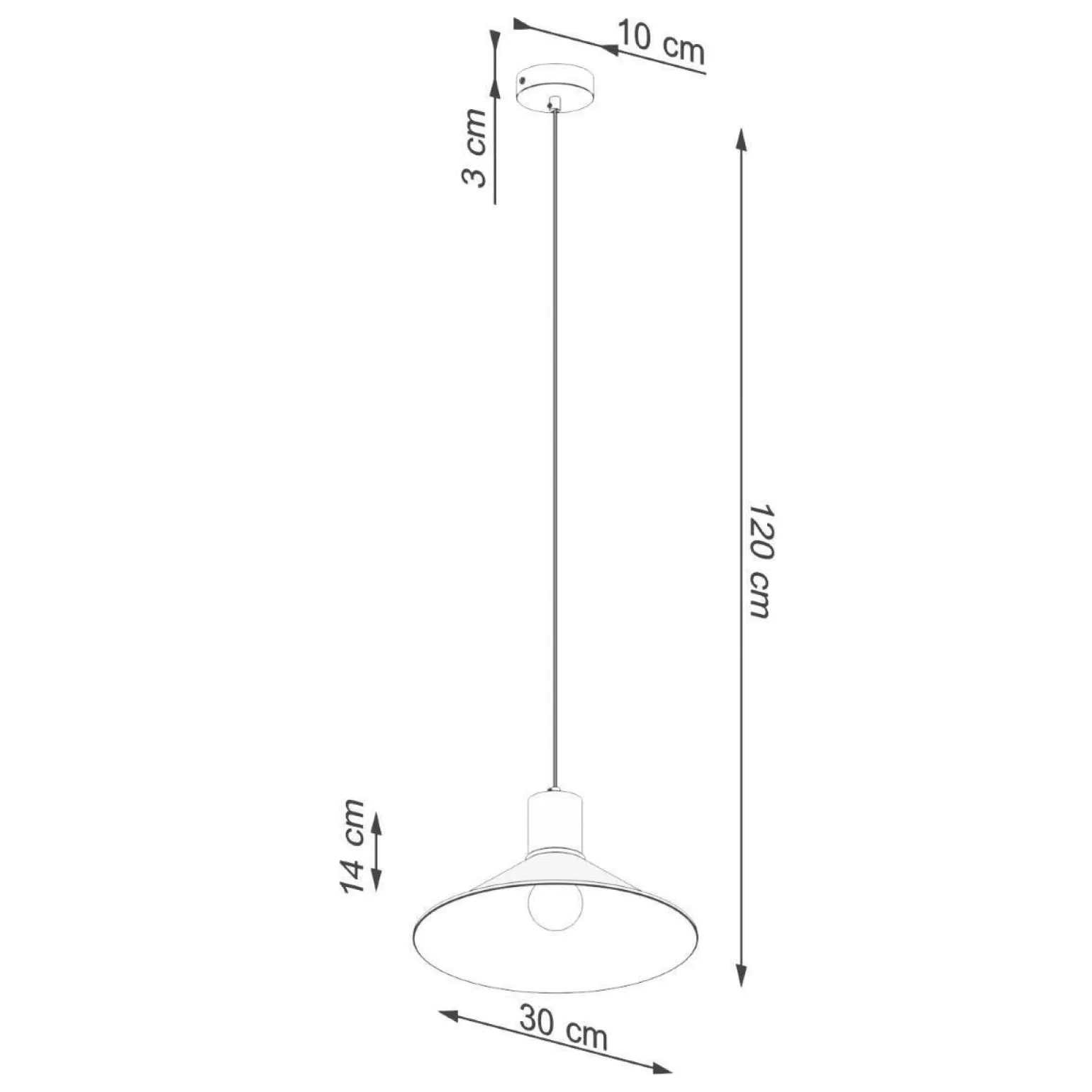 Lampa wisząca JAGA czarna (SL.1320) - Sollux Lighting