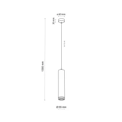 Lampa wisząca JET BLACK 1 (4899) - TK Lighting