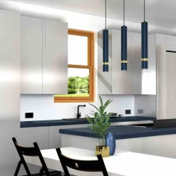 Lampa wisząca JOKER NAVY BLUE/GOLD 3xGU10 (MLP7726) - Milagro