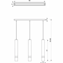 Lampa wisząca JOKER NAVY BLUE/GOLD 3xGU10 (MLP7726) - Milagro