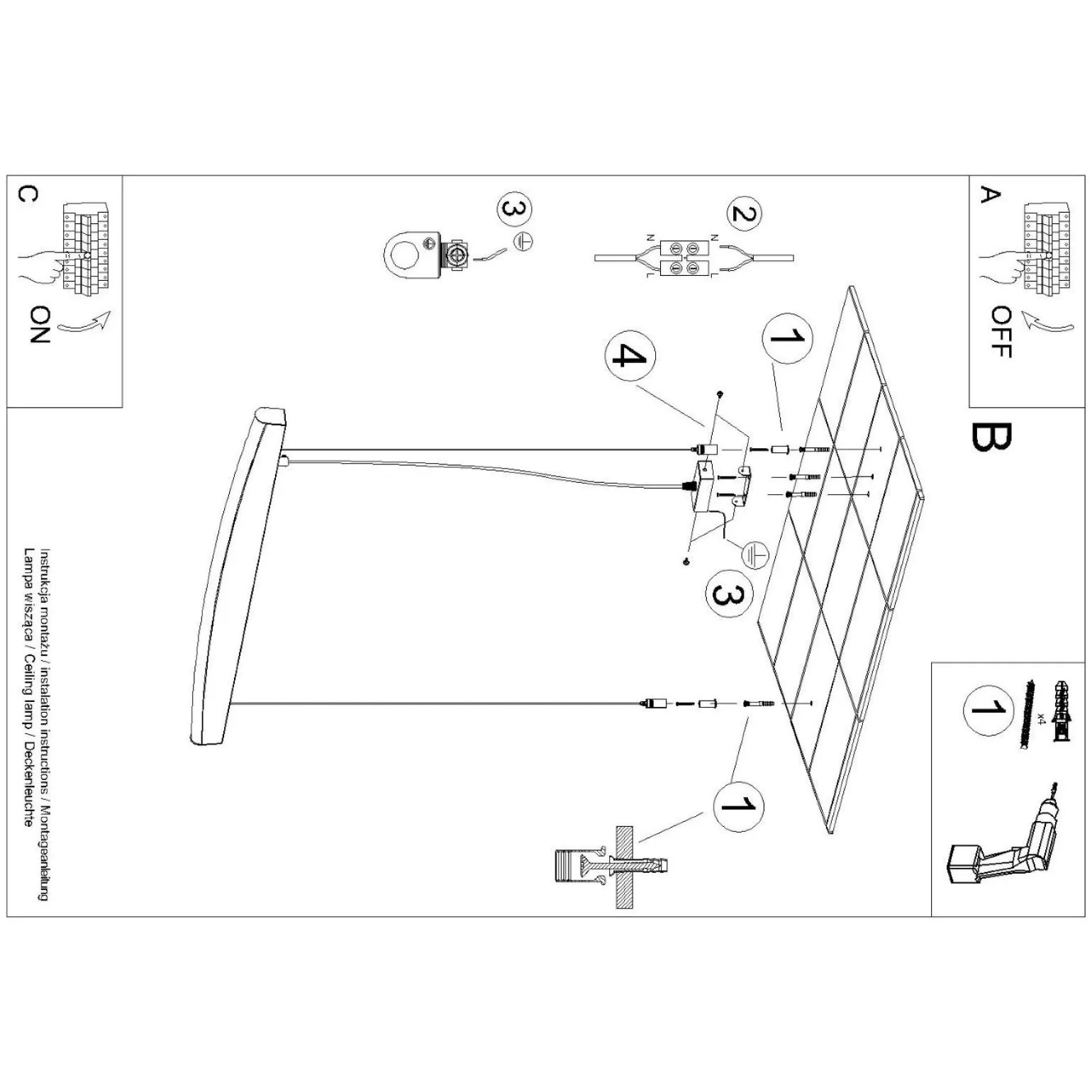 Lampa wisząca JORUN 150 czarna LED 3000K (TH.475) - Thoro Lighting