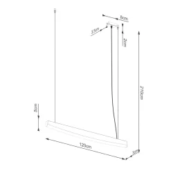 Lampa wisząca JORUN 120 złota LED 3000K (TH.318) - Thoro Lighting
