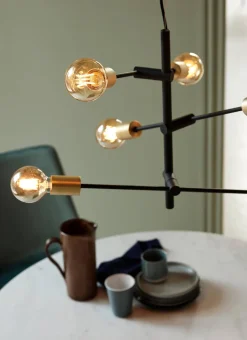 Lampa wisząca JOSEFINE Nordlux E27 6X28W Metal Czarny mat