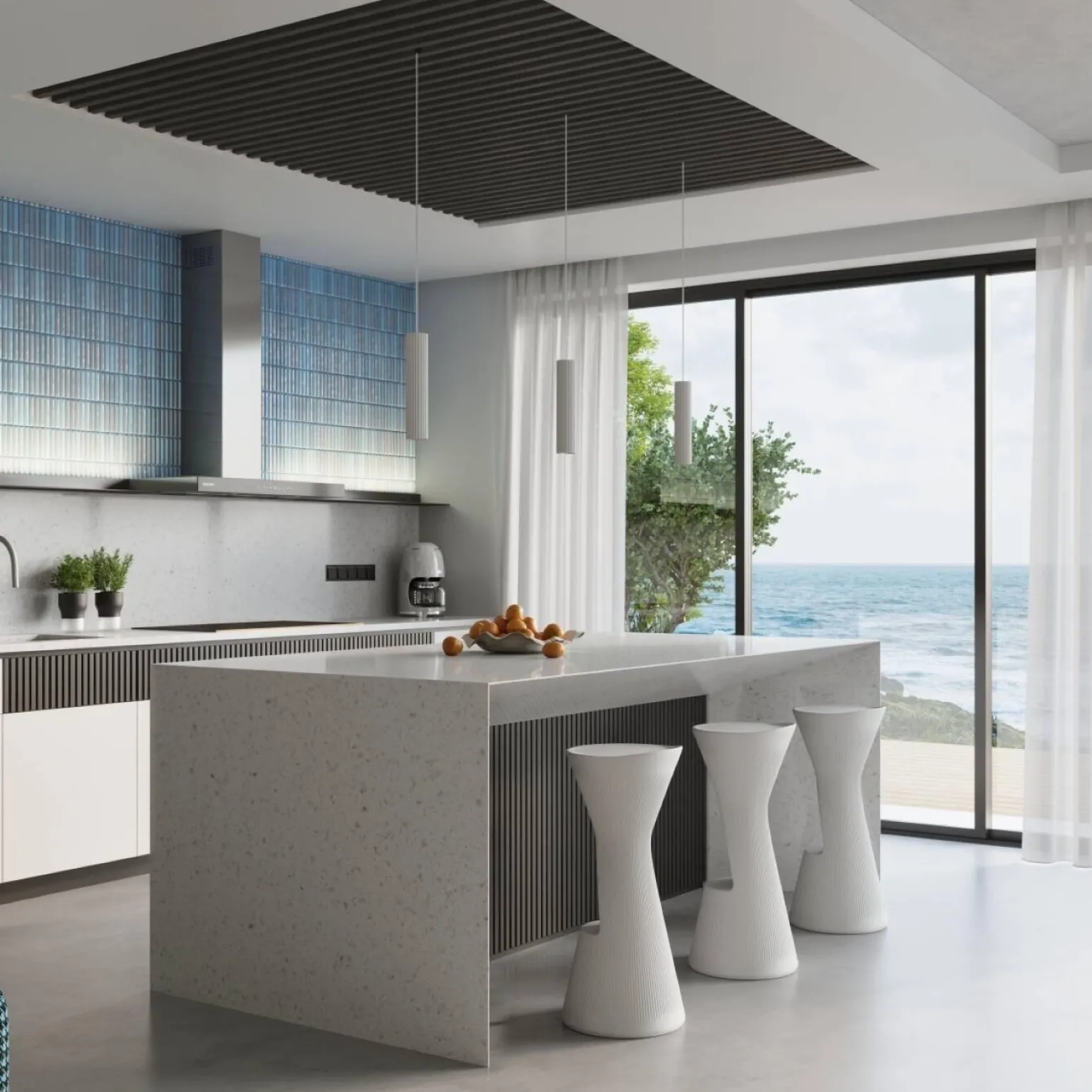 Lampa wisząca KARBON 1 biały (SL.1535) - Sollux Lighting