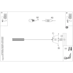 Lampa wisząca KARBON 1 taupe (SL.1759) - Sollux Lighting