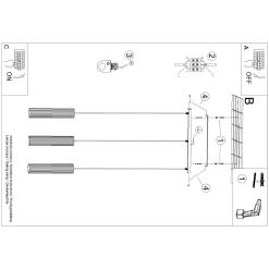 Lampa wisząca KARBON 3L biały (SL.1537) - Sollux Lighting