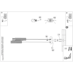 Lampa wisząca KARBON 3P zielona oliwka (SL.1614) - Sollux Lighting