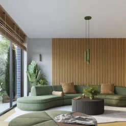 Lampa wisząca KARBON 3P zielona oliwka (SL.1614) - Sollux Lighting