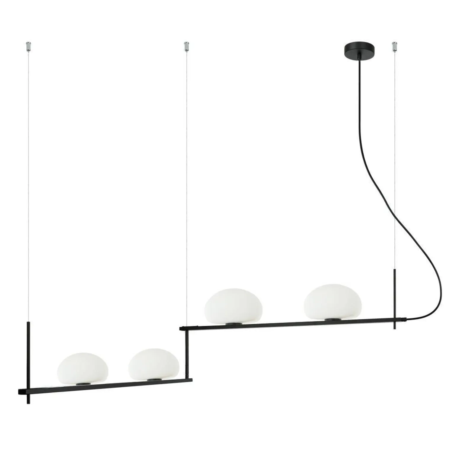 Lampa wisząca Kernio (PND-357784-BK+W) - Italux