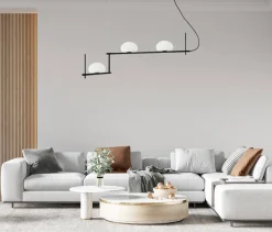 Lampa wisząca Kernio (PND-357783-BK+W) - Italux