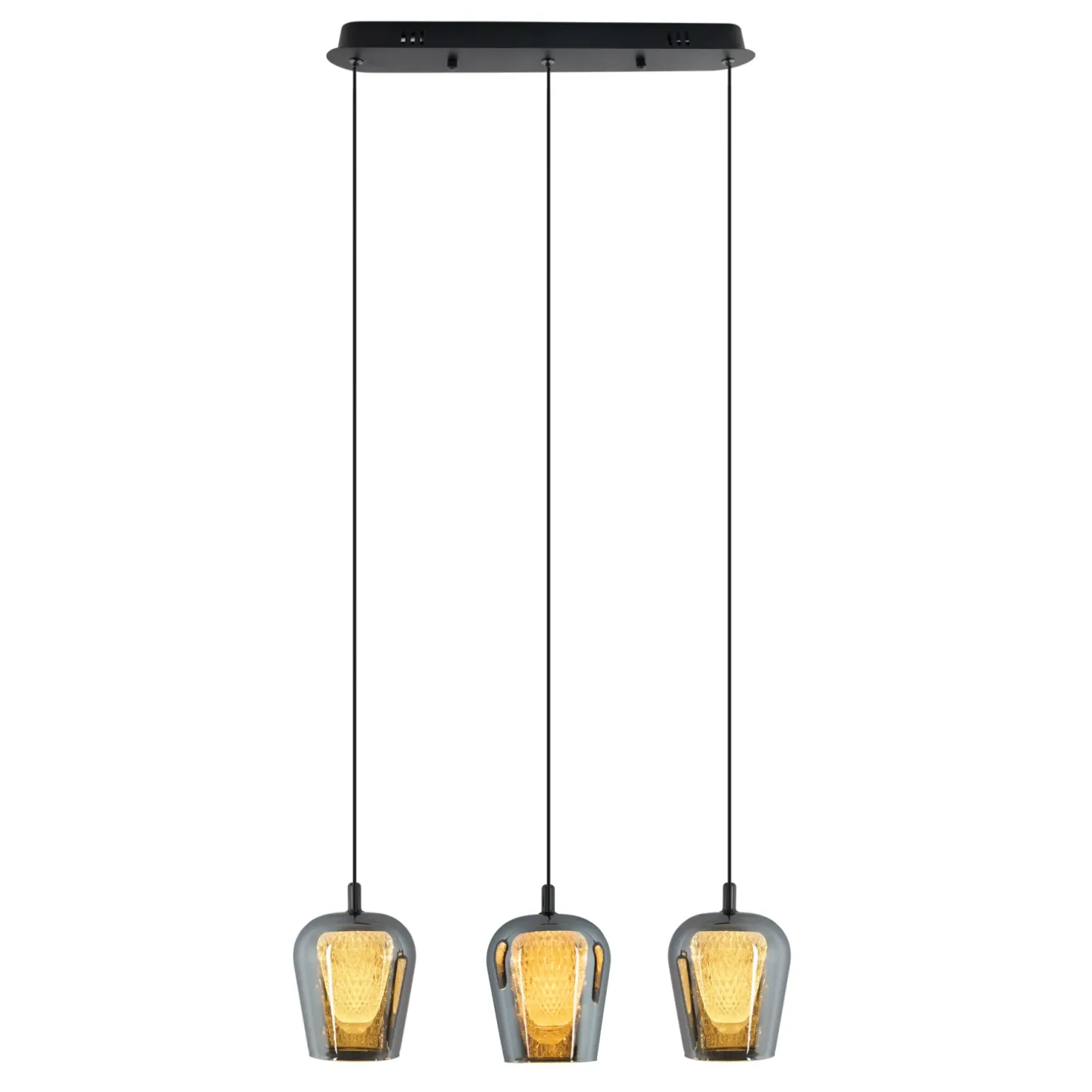 Lampa Wisząca Keso 3 LED czarna listwa (PL0141-3) - Yaskr