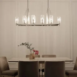 Lampa wisząca Kimrose - 10 źródeł światła - Polerowany nikiel (QN-KIMROSE10-PN) - Quintiesse