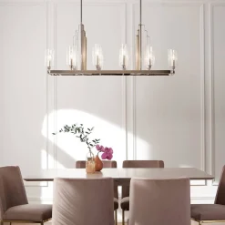 Lampa wisząca Kimrose - 10 źródeł światła - Polerowany nikiel (QN-KIMROSE10-PN) - Quintiesse