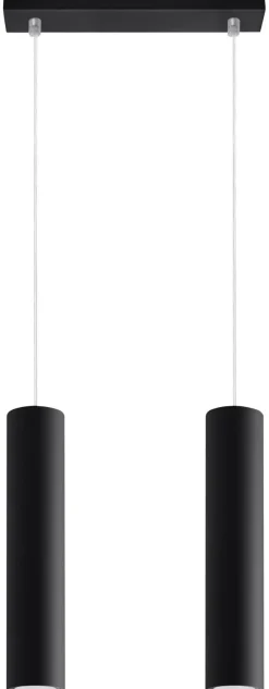 Lampa wisząca LAGOS 2 czarny (SL.0328) - Sollux