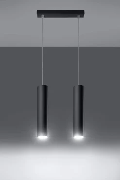 Lampa wisząca LAGOS 2 czarny (SL.0328) - Sollux