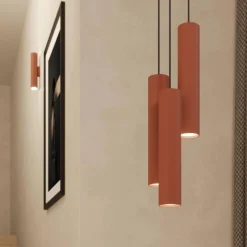 Lampa wisząca LAGOS 2 ochra czerwona (SL.1490) - Sollux Lighting