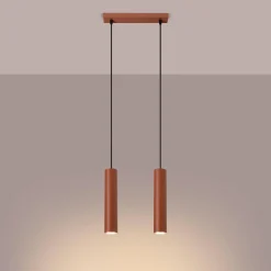 Lampa wisząca LAGOS 2 ochra czerwona (SL.1490) - Sollux Lighting