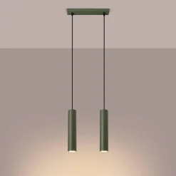 Lampa wisząca LAGOS 2 zielona oliwka (SL.1485) - Sollux Lighting
