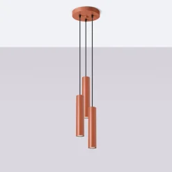 Lampa wisząca LAGOS 3P ochra czerwona (SL.1492) - Sollux Lighting
