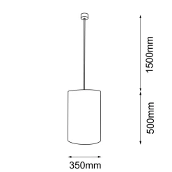 Lampa wisząca Lamego I Z - Biała (350 mm) (5190) - Shilo