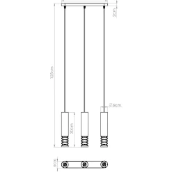Lampa wisząca LAMI 3L biały (SL.1688) - Sollux Lighting