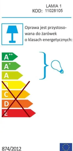 Lampa wisząca LAMIA 1 (11021105) - KASPA