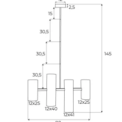 Lampa wisząca LAXER biała (P0502) - MAXLIGHT