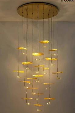 Lampa wisząca LEAFS DISC złota (MSE1501100168) - Moosee