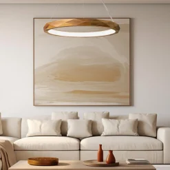 Lampa wisząca LED Angular (QN-ANGULAR-RING-LED-80-TEAK) - Quintiesse