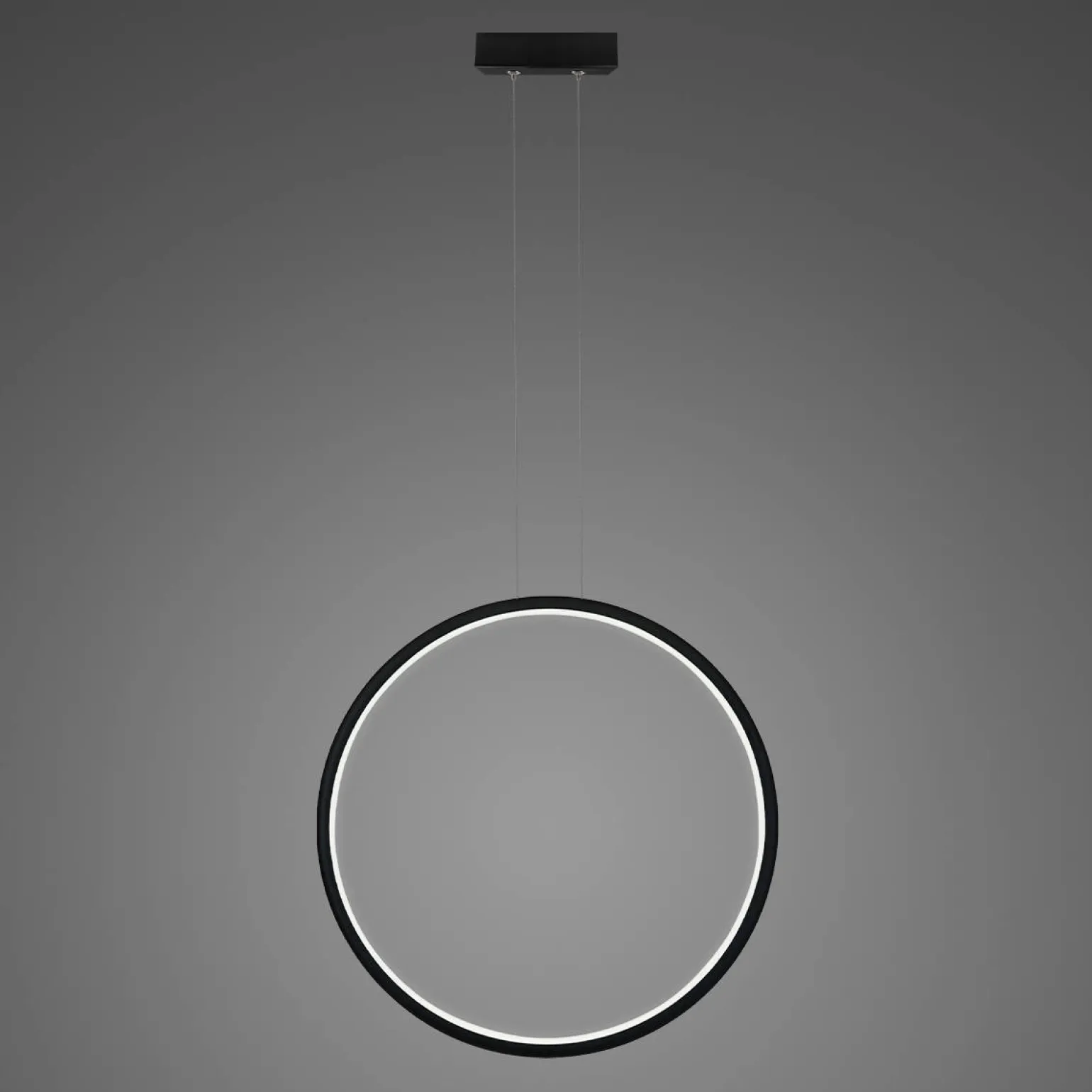 Lampa wisząca Ledowe okręgi No.1 X Φ80cm in 4k 43W czarny Altavola Design (LA073/X_80_in_4k_43W_black) - ALTAVOLA DESIGN