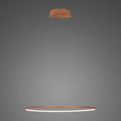 Lampa wisząca Ledowe okręgi No.1 Φ40 cm in 4k miedziana Altavola Design (LA073/P_40_in_4k_copper) - ALTAVOLA DESIGN