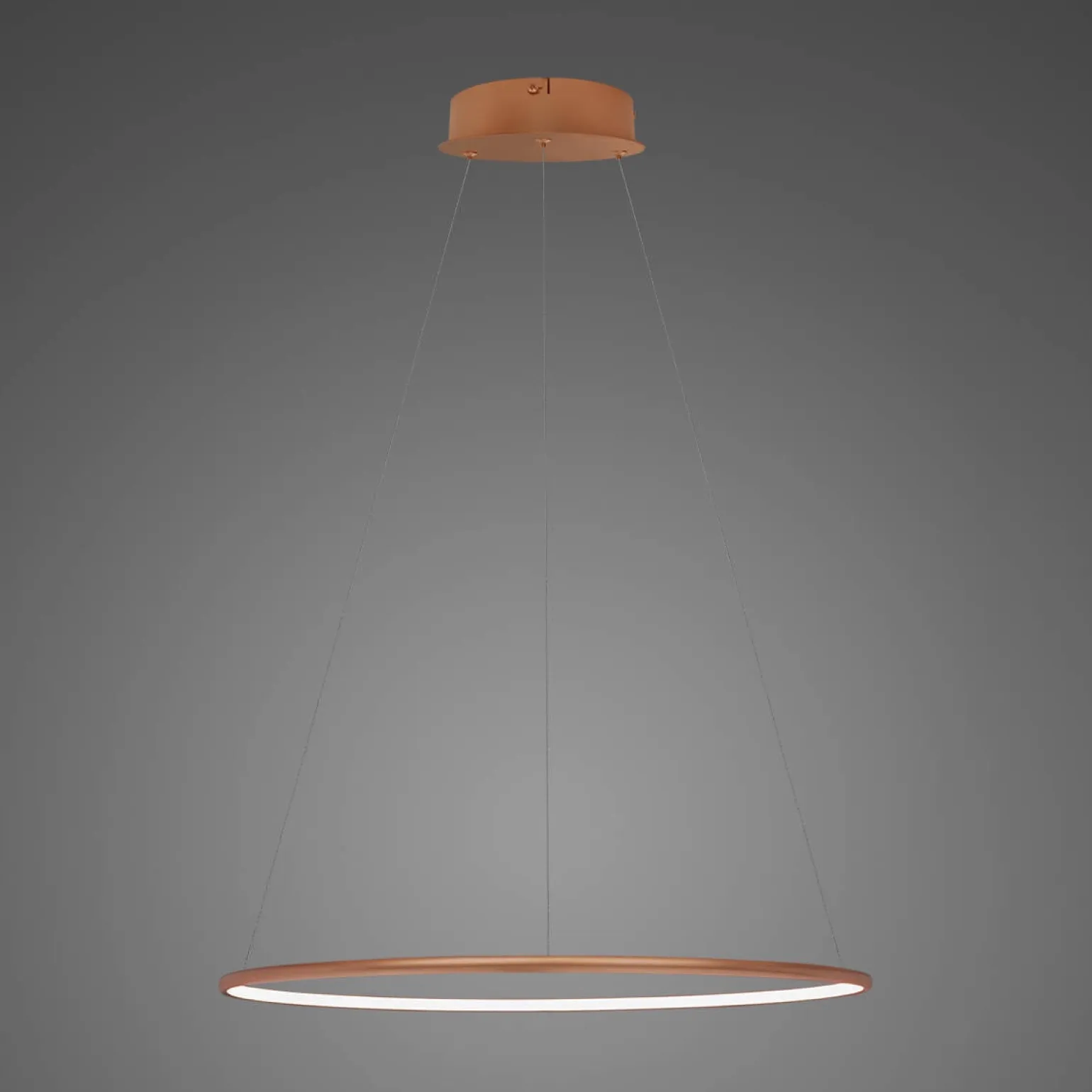 Lampa wisząca Ledowe okręgi No.1 Φ40 cm in 4k miedziana Altavola Design (LA073/P_40_in_4k_copper) - ALTAVOLA DESIGN