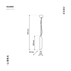 Lampa Wisząca LIBRA 1xE14 (MZ5013) - Milagro