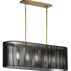 Lampa wisząca Linara - 5 źródeł światła (QN-LINARA-ISLE-BK) - Quintiesse