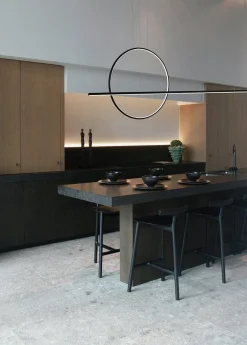 Lampa wisząca LINEA No.2 Φ40 cm czarna 3k ściemnialna Altavola Design (LA087/PX143_40_3k_black_dimm) - ALTAVOLA DESIGN