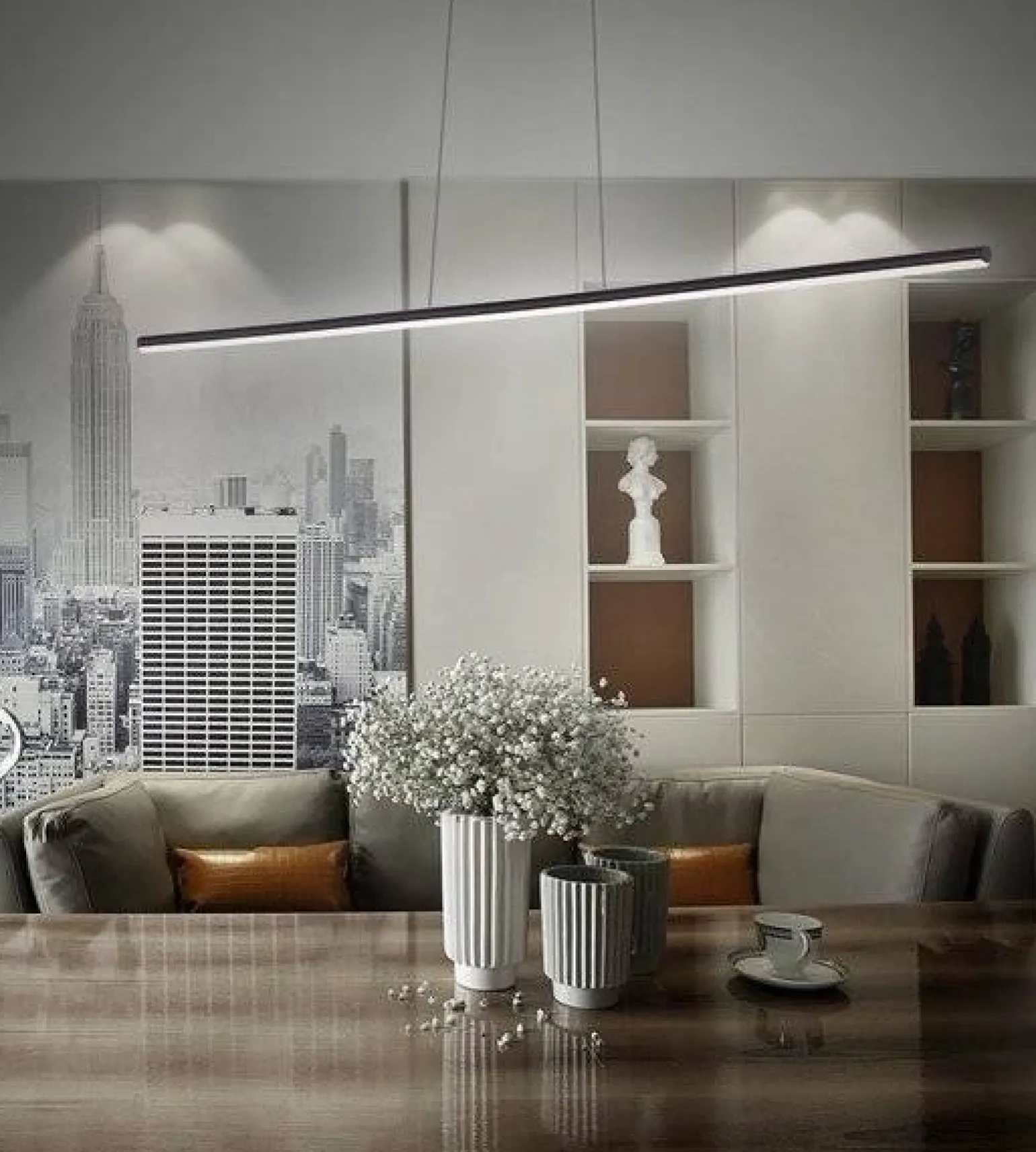 Lampa wisząca LINEA No.1 120cm 4k 20W czarna Altavola Design (LA089/P_120_4k_20W_black) - ALTAVOLA DESIGN