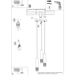 Lampa wisząca LIRO 3P biały (SL.1694) - Sollux Lighting