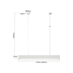 Lampa wisząca Luci M LED CCT Tuya biała (LP-1401/1P M WH Smart) - Light Prestige