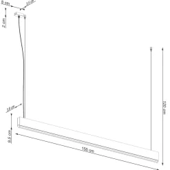 Lampa wisząca LYKKE 150 LED 4000K (TH.325) - Thoro Lighting