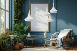 Lampa wisząca Mahaka 3 - Biała (500 mm) (5177) - Shilo