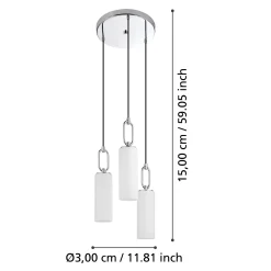 Lampa wisząca MAJANA chrom (390128) - EGLO