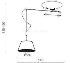 Lampa wisząca MALAGA szara (MD2356-MA-GR - Azzardo) - żyrandol